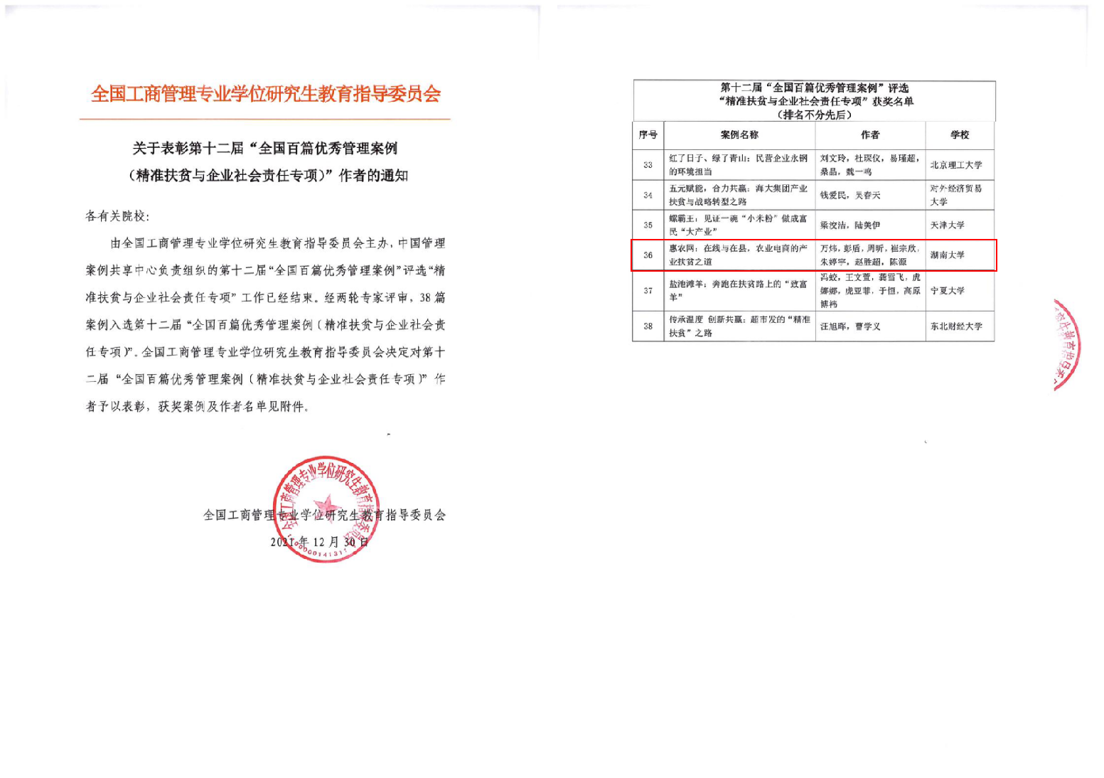 走進中國MBA課堂！惠農(nóng)網(wǎng)獲評第十二屆“全國百篇優(yōu)秀管理案例”